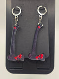Bloody Tomahawk Lever-Back Dangle Earrings