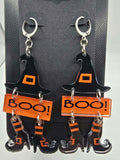 Boo Witch Lever-Back Dangle Earrings