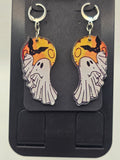 Ghost, Bat & Moon Lever-Back Dangle Earrings
