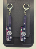 Bloody Rose Tanto Knife Lever-Back Dangle Earrings
