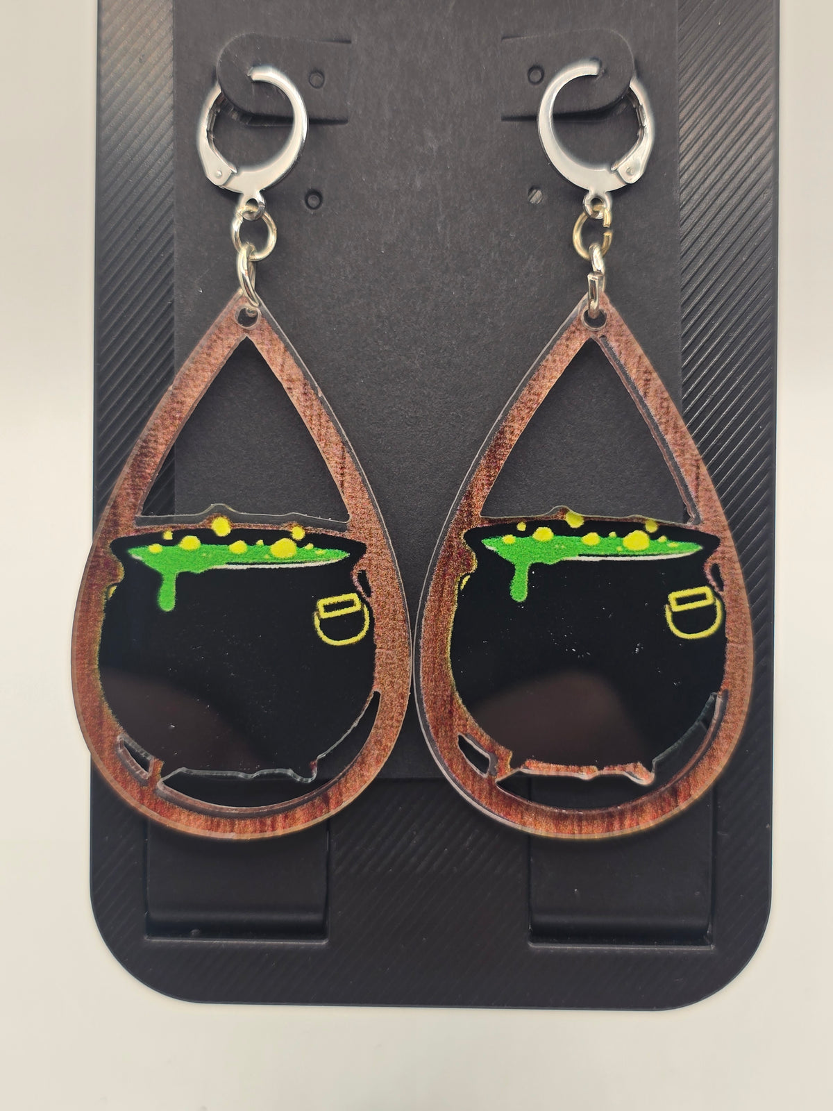 Bubbling Cauldron Lever-Back Dangle Earrings